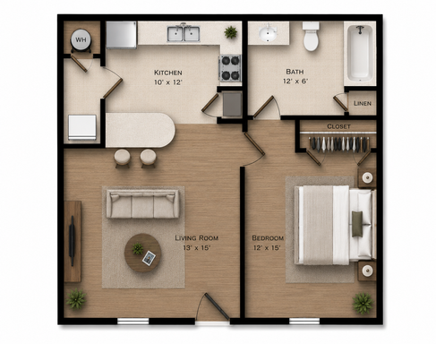 1 Bed Partially Renovated Unit 700 s.f. – photo 1