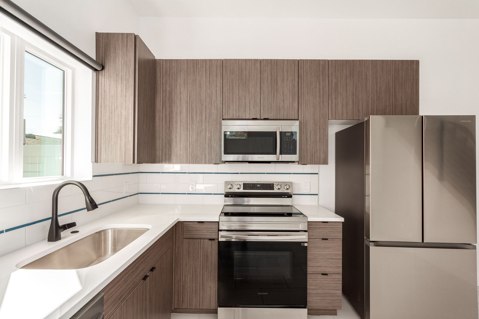 Apartment kitchen — representative home at Arcadia 15.
