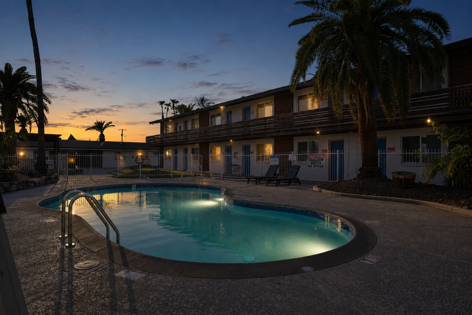 Pool and poolside area at The Element.
