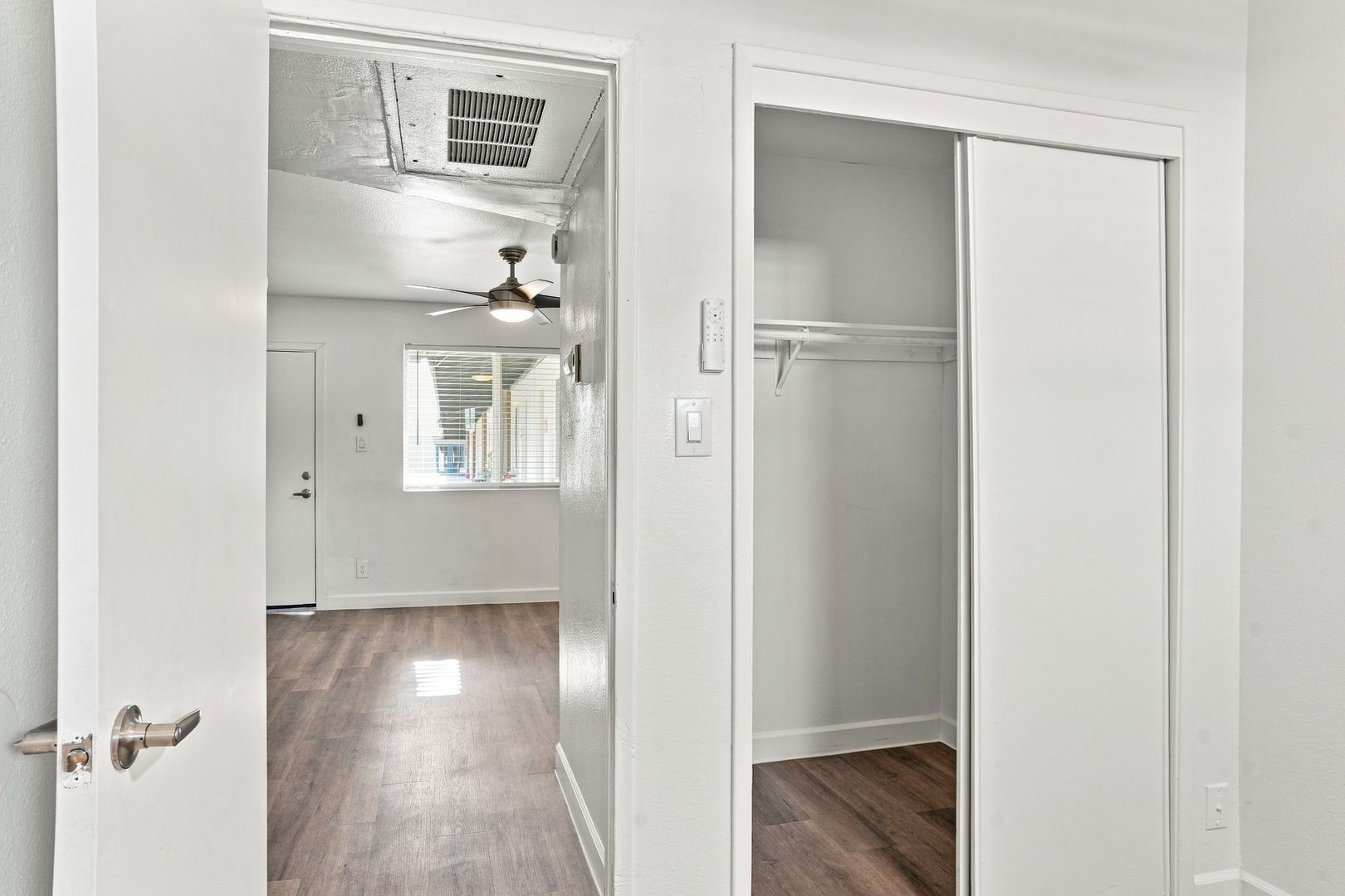 Closet storage — representative home at The Element.