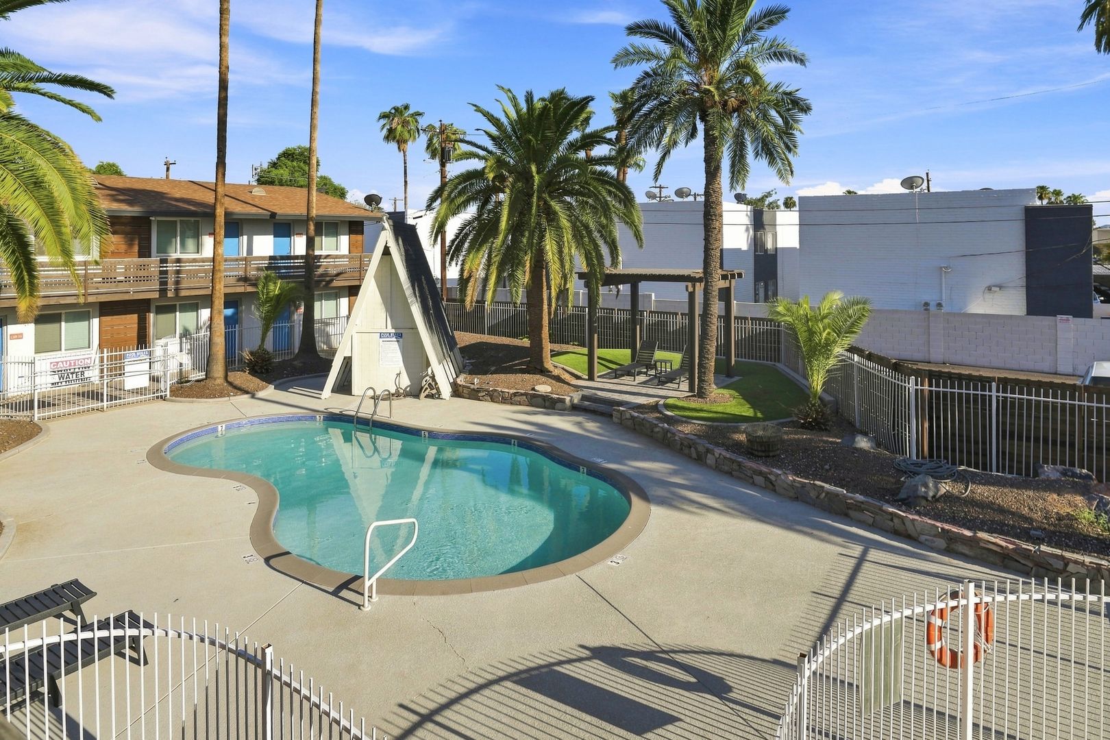Pool and poolside area at The Element.