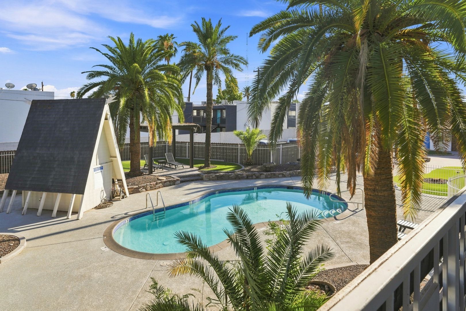 Pool and poolside area at The Element.