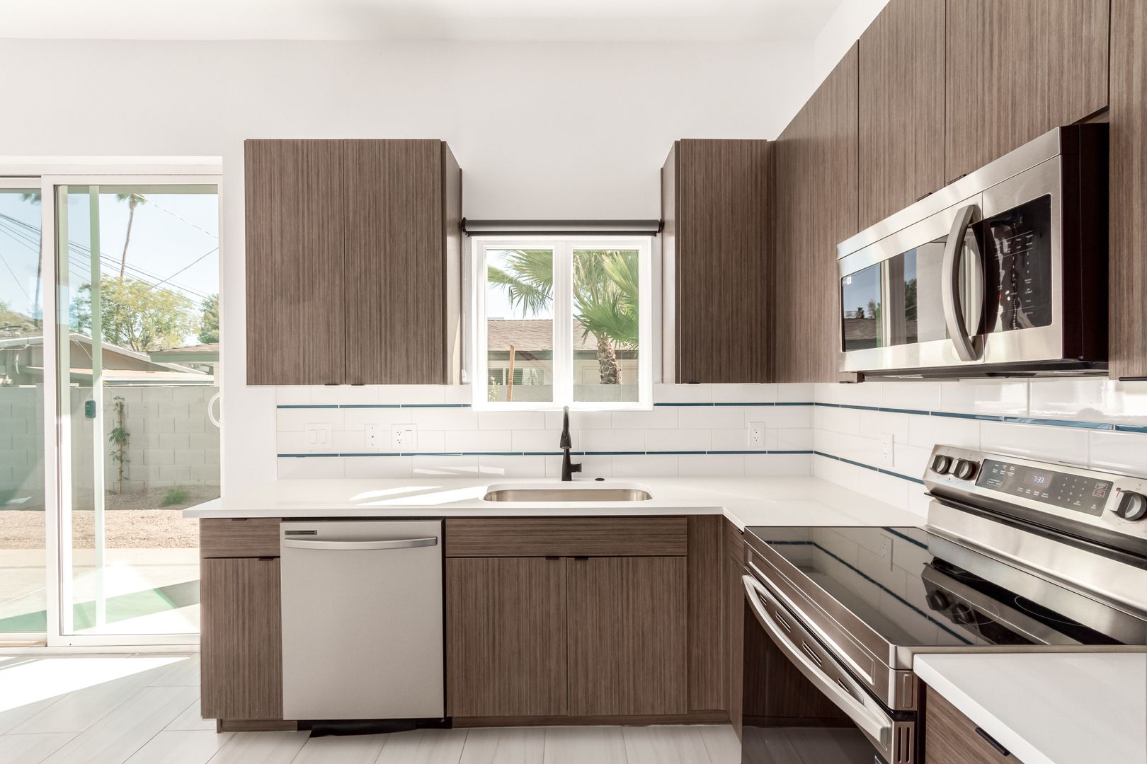 Apartment kitchen — representative home at Arcadia 15.