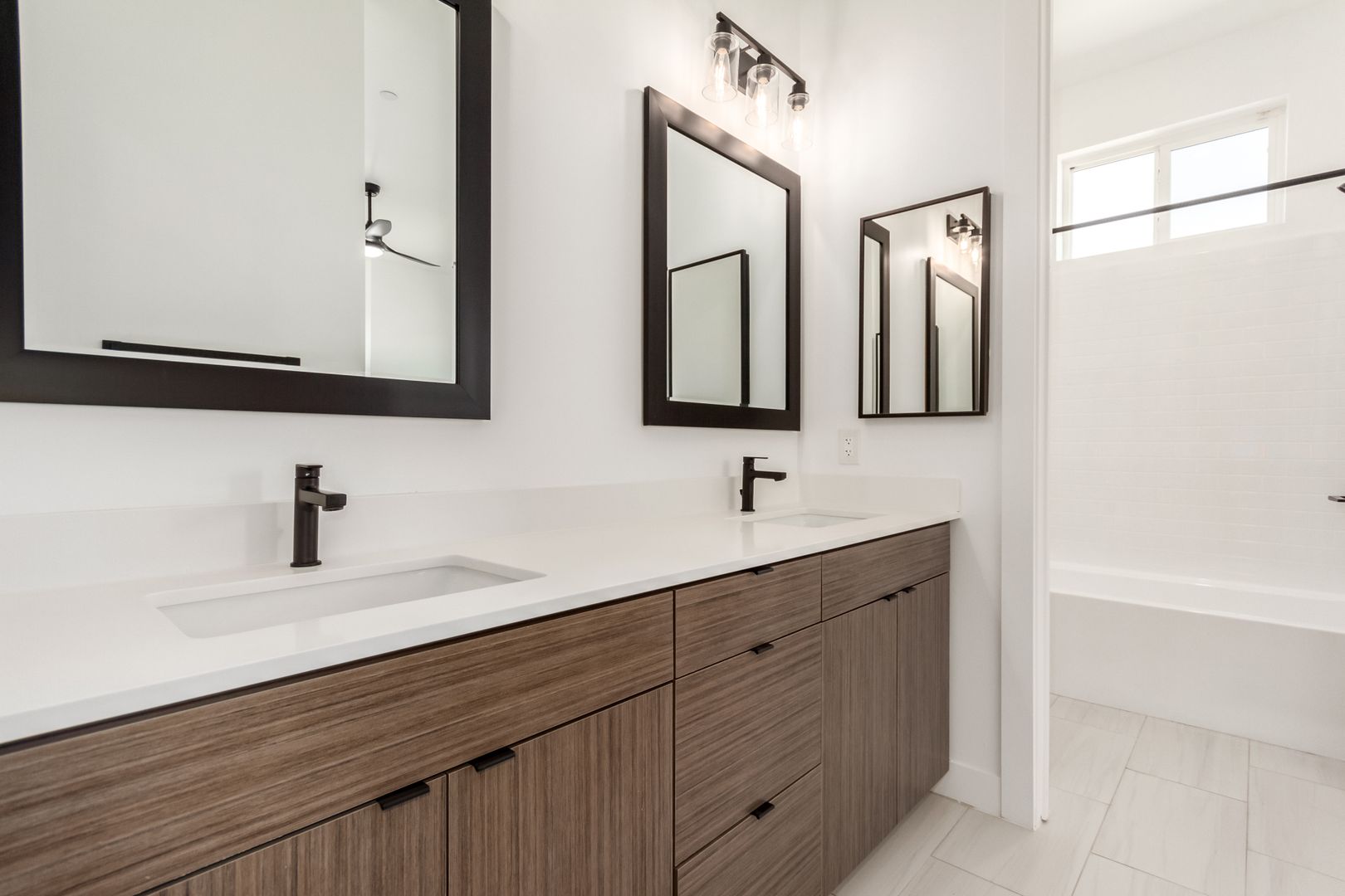 Apartment bathroom — representative home at Arcadia 15.