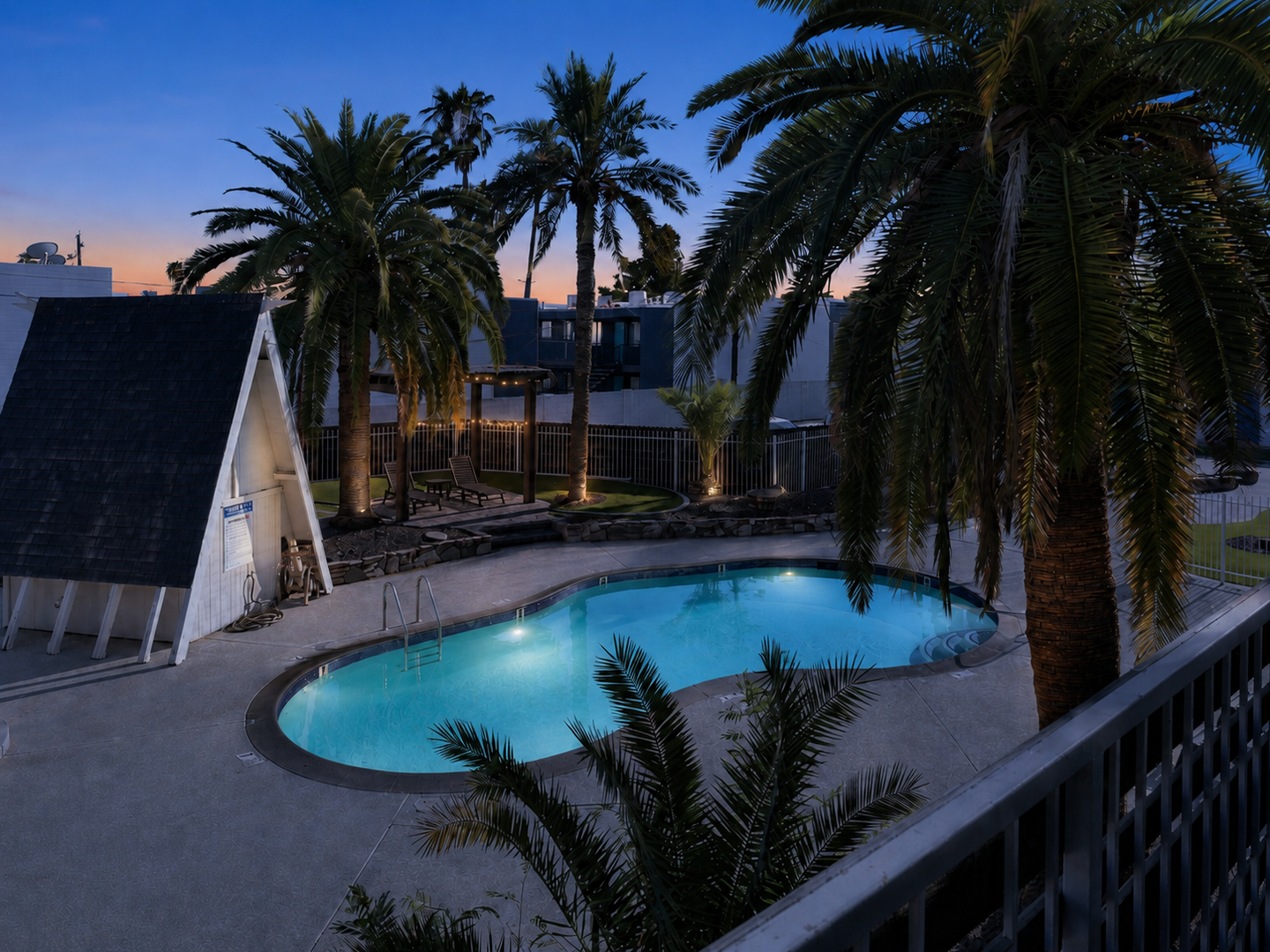 Pool and poolside area at The Element.