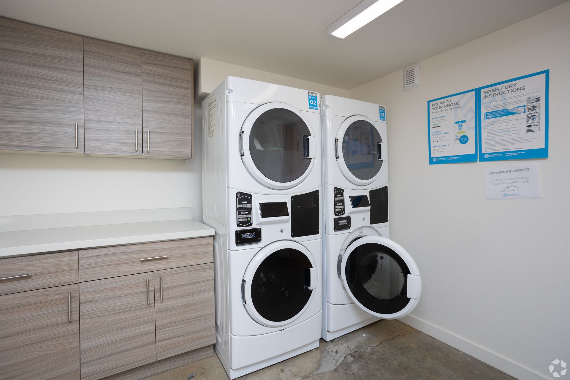Laundry room at U20 Apartments 4536 20th Ave NE