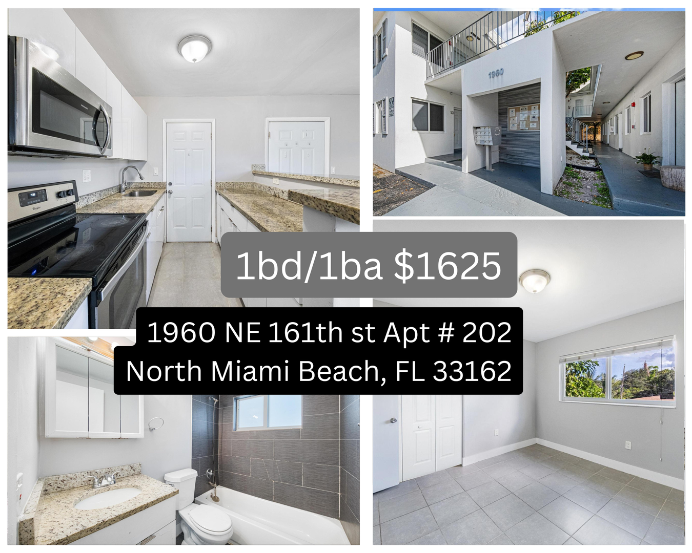 North Miami Beach Apartment: 1960 NE 161th st