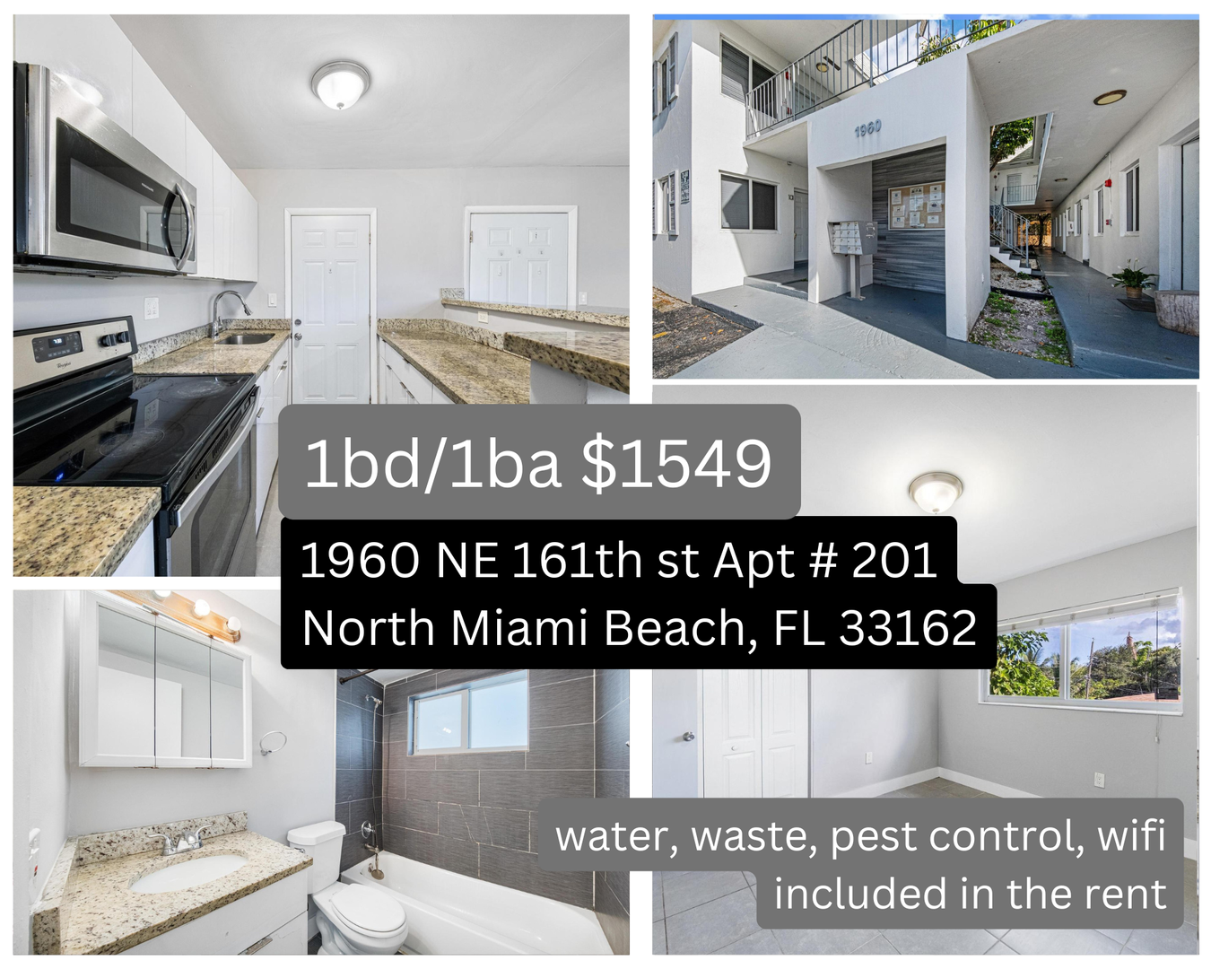 North Miami Beach Apartment: 1960 NE 161th st