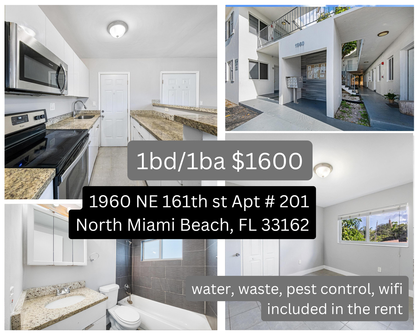 North Miami Beach Apartment: 1960 NE 161th st