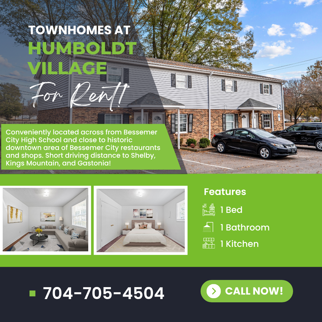 Bessemer City Apartment: 1-6 Humboldt Village Lane A-F
