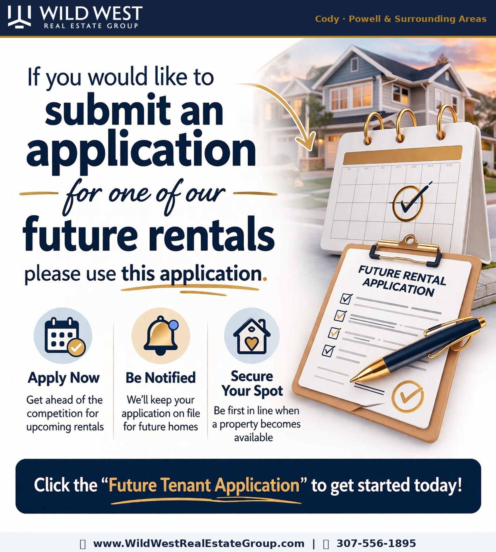 Apply Now for Future Rentals – Cody, Wyoming