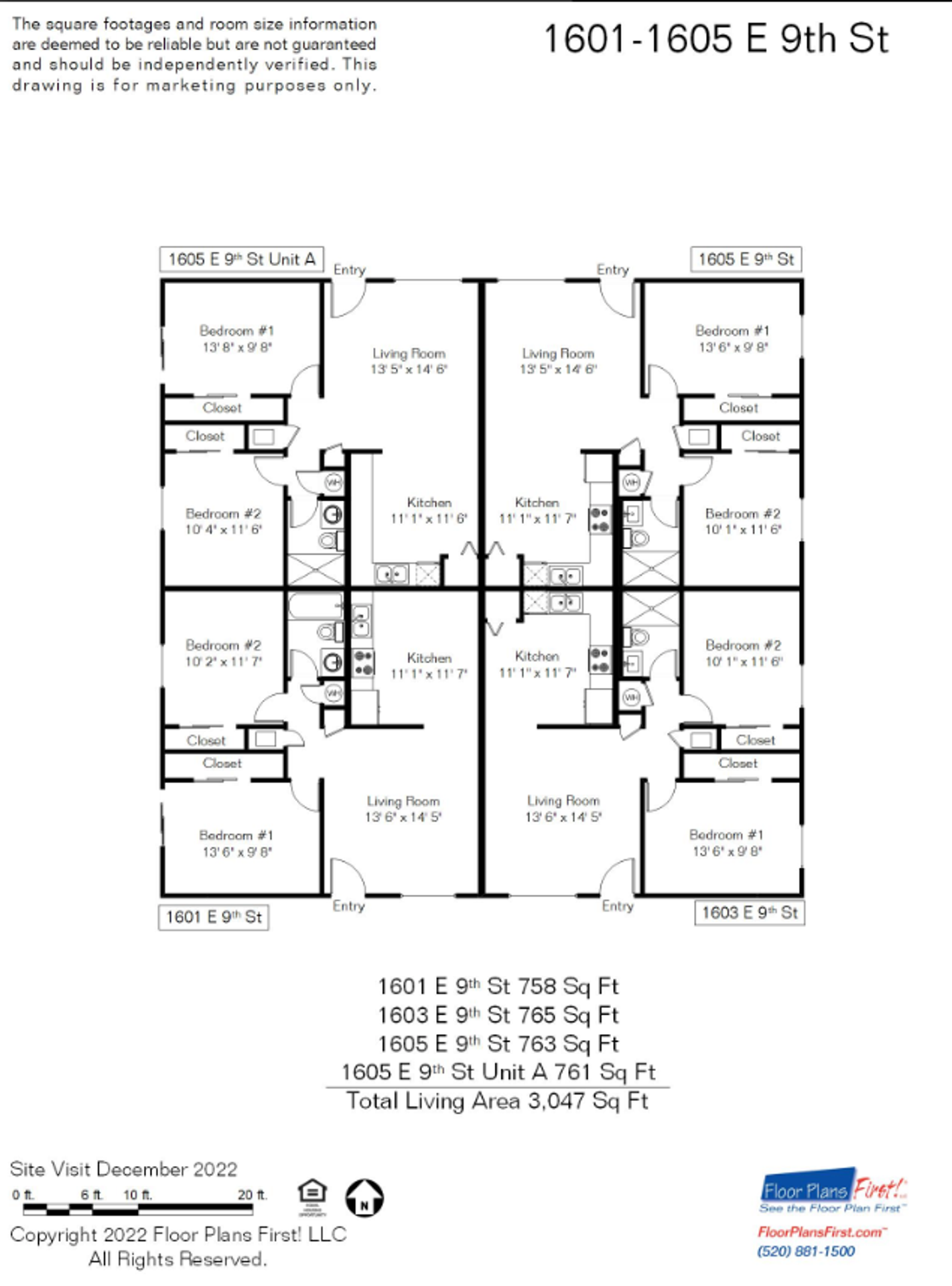 Tucson Apartment: 1601-1605 E. 9th St.