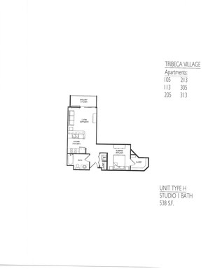 Studio Apartment with Separate Sleeping Area – photo 1