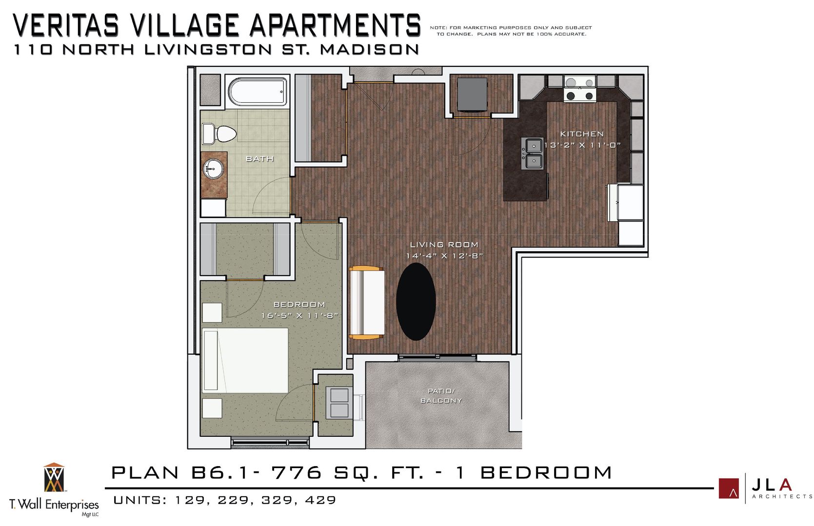 Madison Apartment: 110 N. Livingston St.