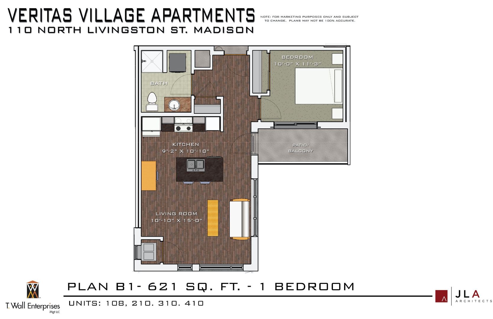 Madison Apartment: 110 N. Livingston St.