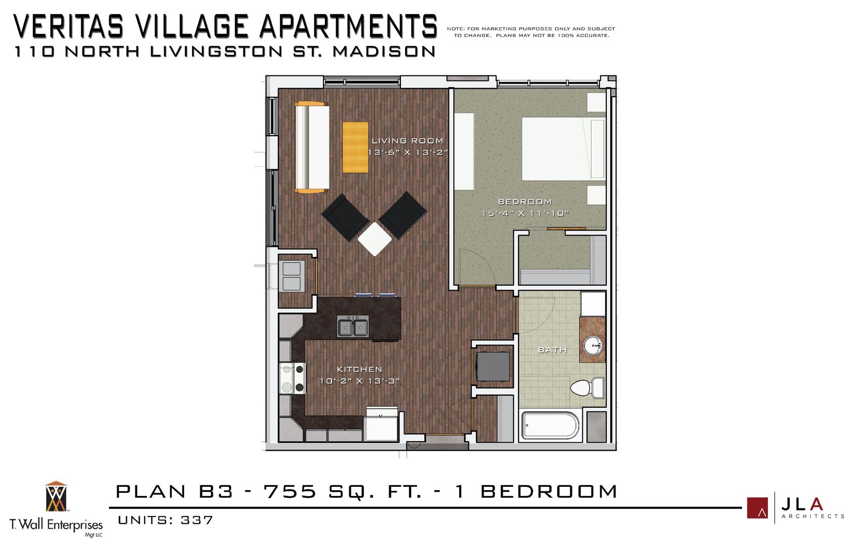 Madison Apartment: 110 N. Livingston St.