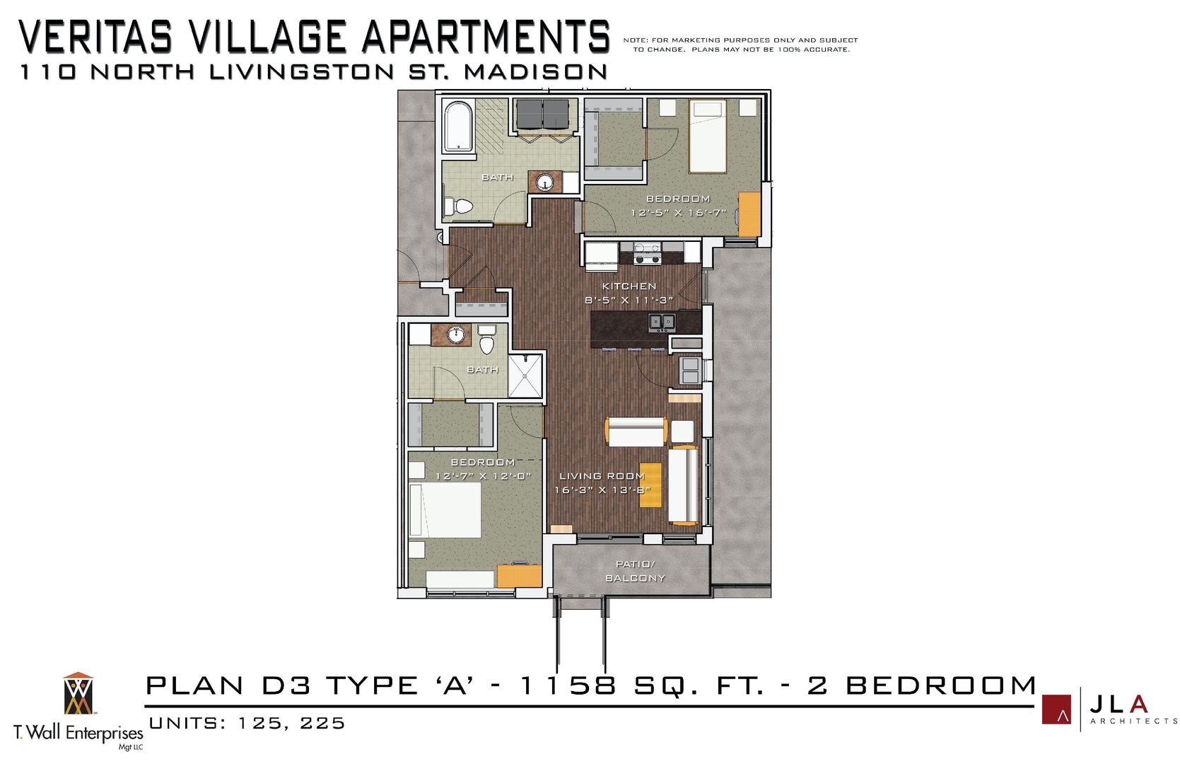 Madison Apartment: 110 N. Livingston St.