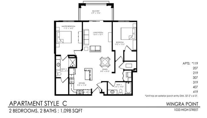 MADISON Apartment: 1033 HIGH ST