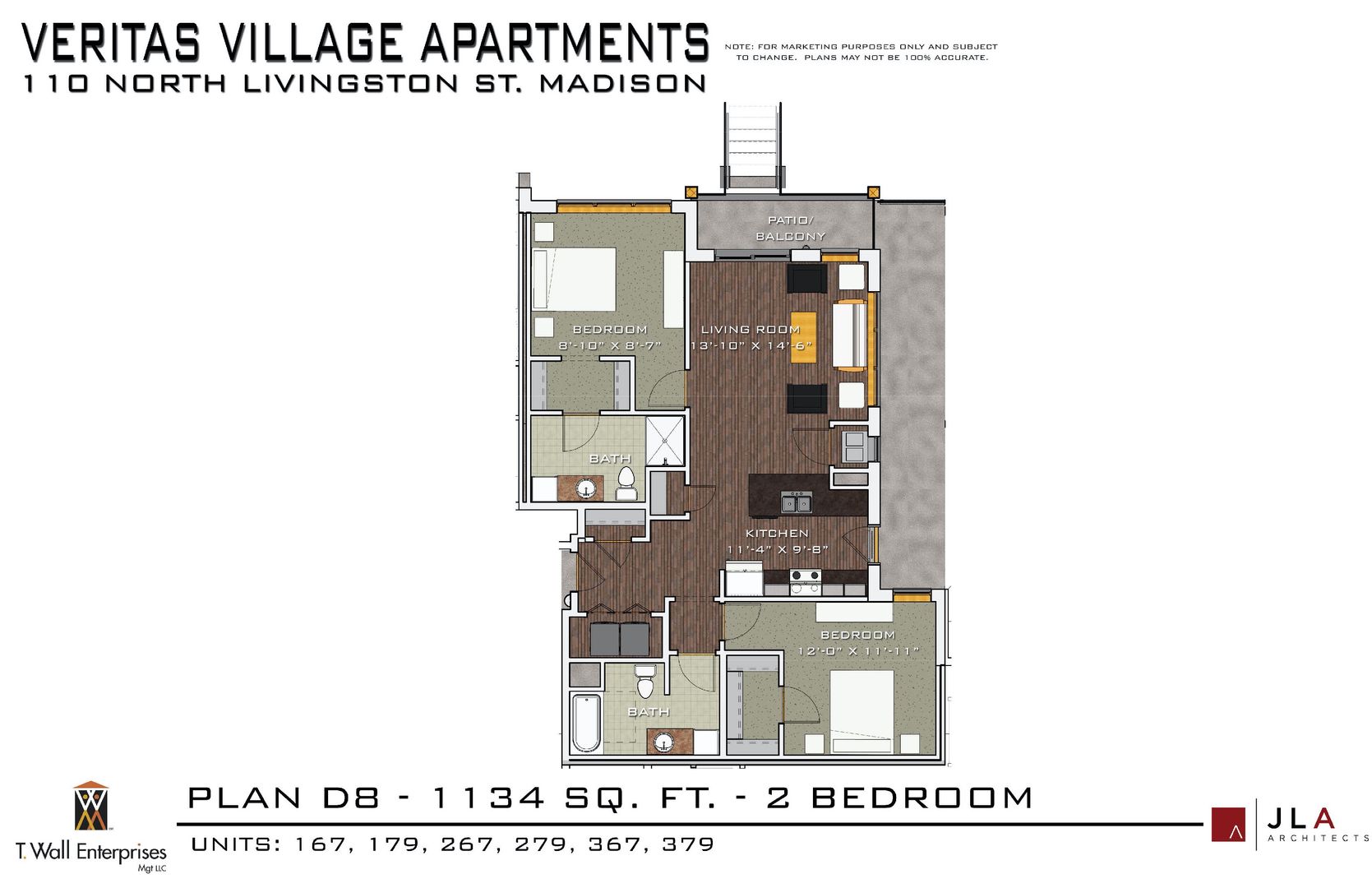 Madison Apartment: 110 N. Livingston St.