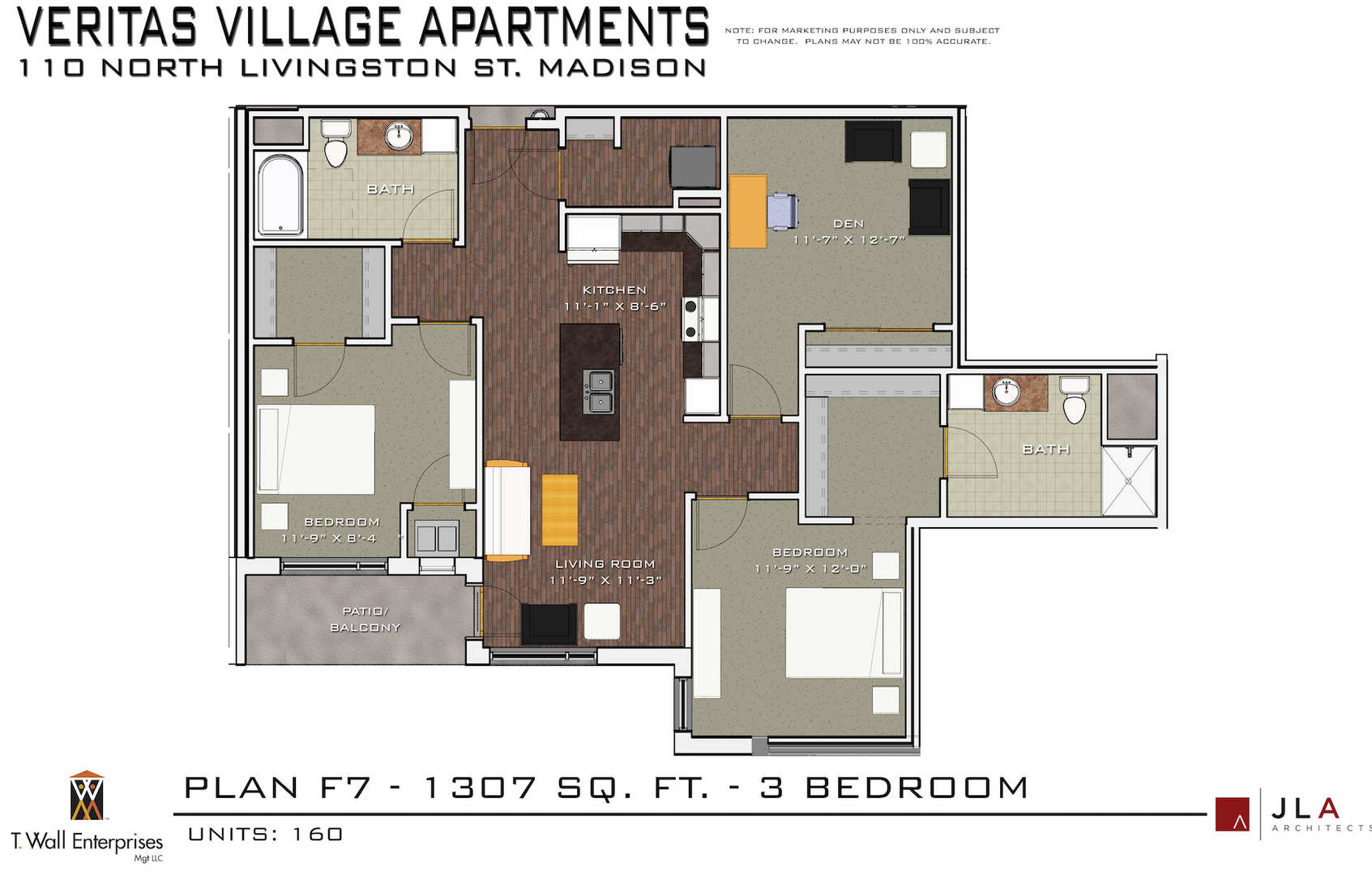 Madison Apartment: 110 N. Livingston St.