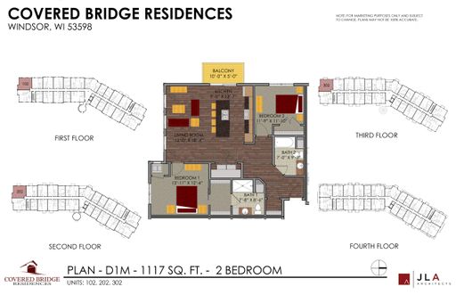 Beautiful 2 Bedroom With A Private Balcony