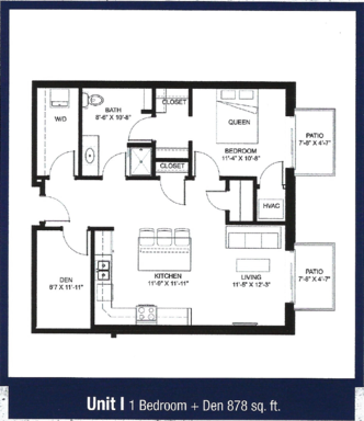 Amazing One Bedroom with Den – photo 1