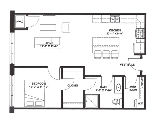One Bedroom with Huge Kitchen! - Parking & Fitness membership INCLUDED – photo 1