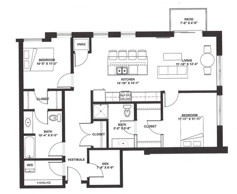 Beautiful 2 Bedroom 2 Bath with Den – photo 1