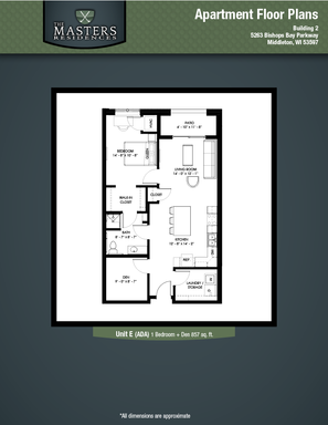 1 Bedroom 1 Bath + Den (ADA) – photo 1