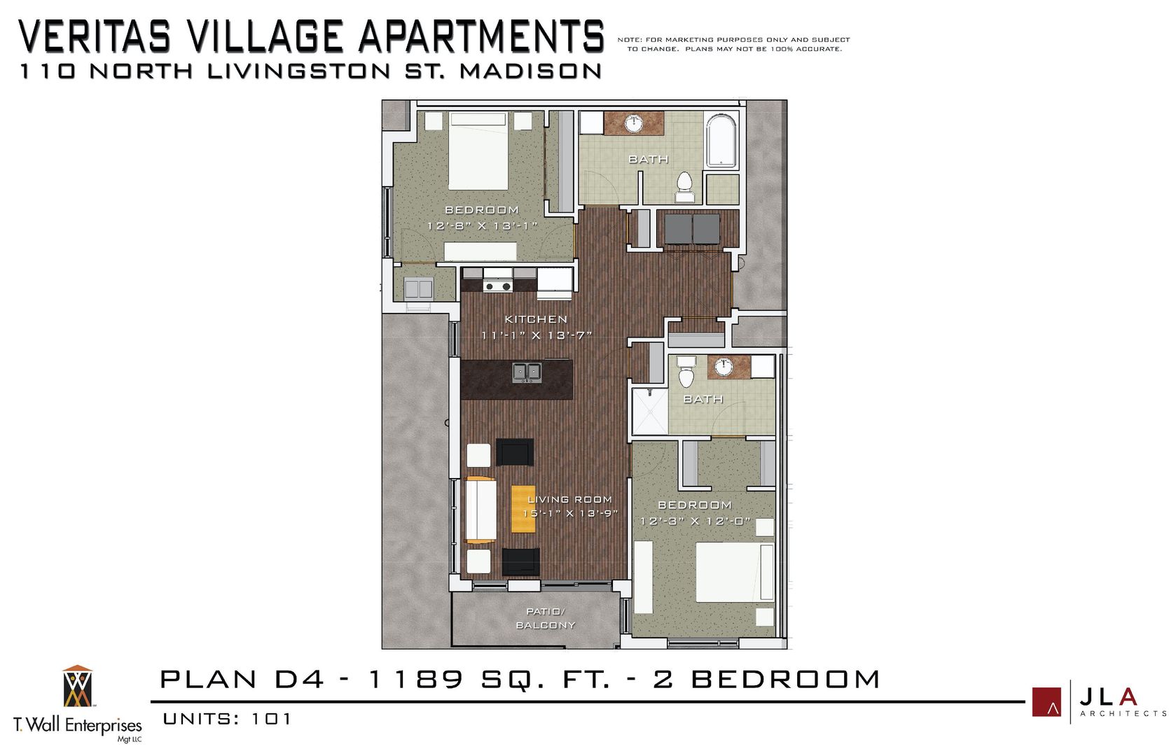 Madison Apartment: 110 N. Livingston St.