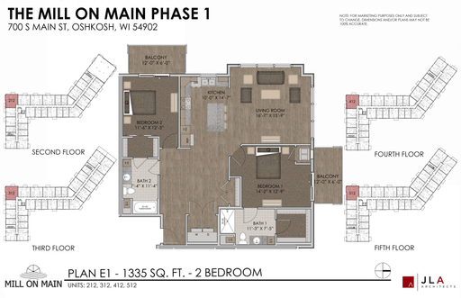 Stunning Corner 2-Bedroom with Two Private Balconies – photo 1