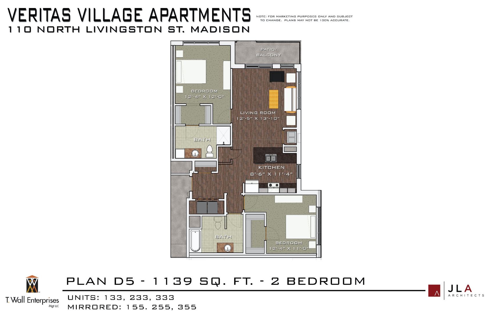Madison Apartment: 110 N. Livingston St.