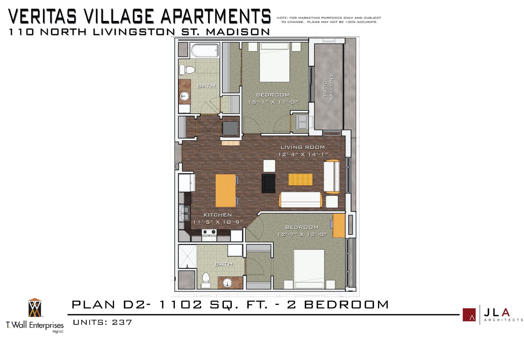 Madison Apartment: 110 N. Livingston St.