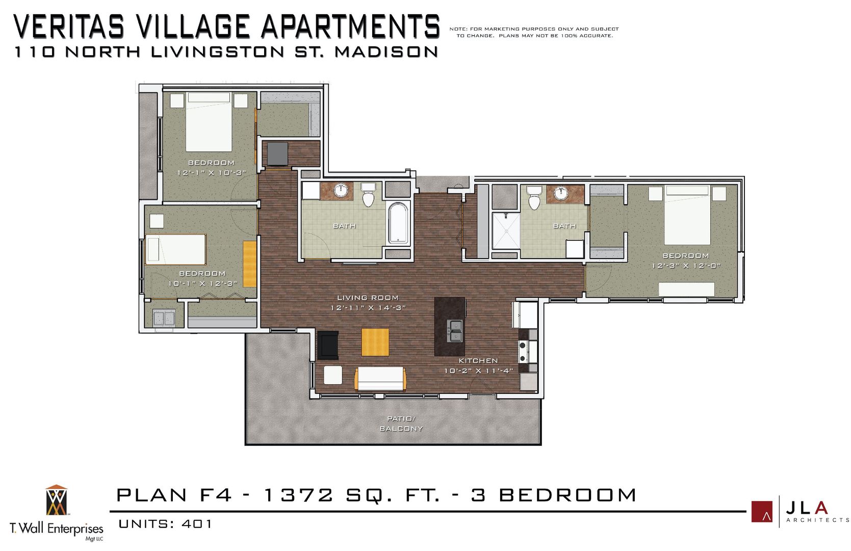 Madison Apartment: 110 N. Livingston St.