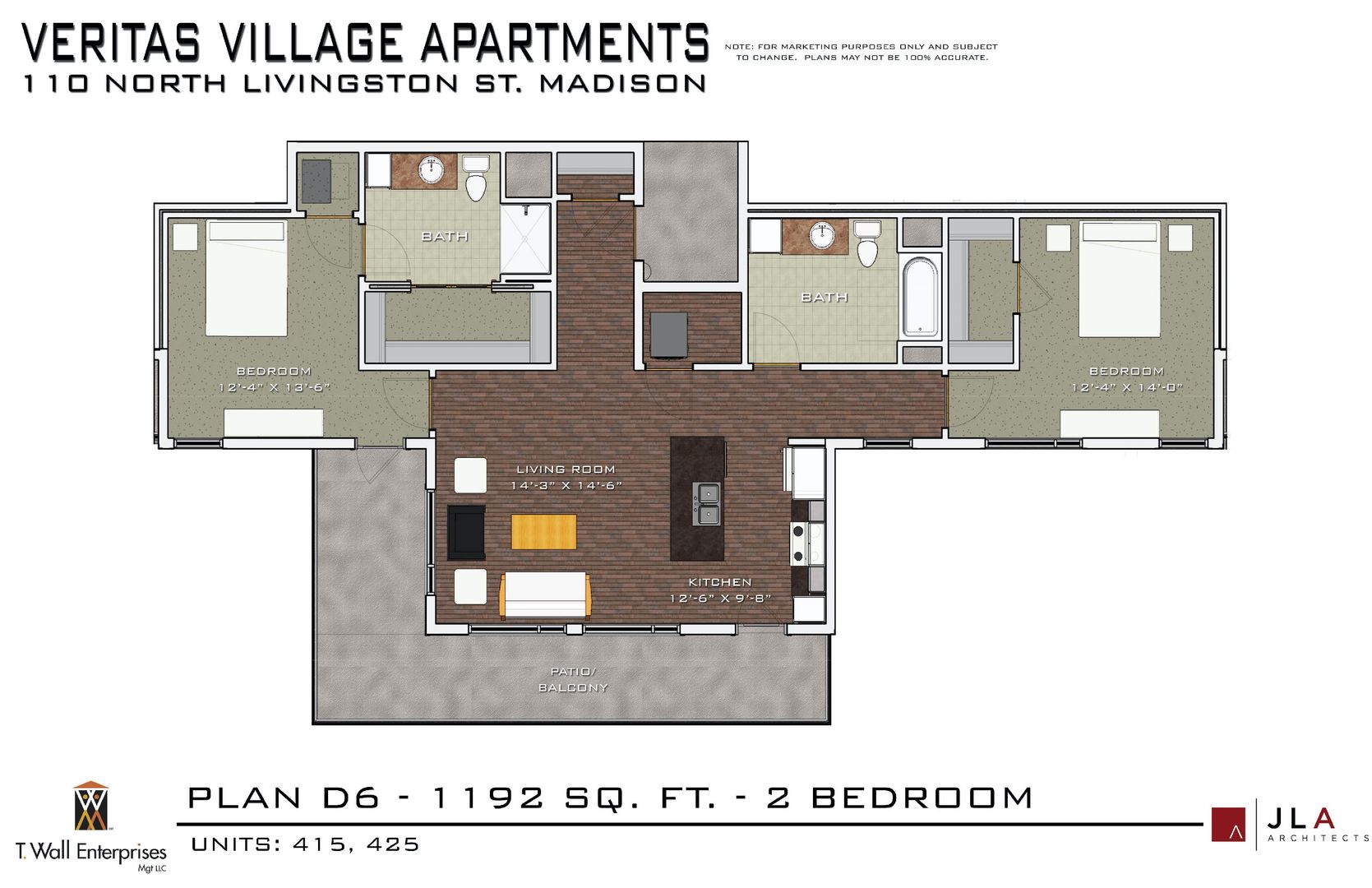 Madison Apartment: 110 N. Livingston St.