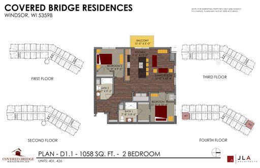 Beautiful 2 Bedroom With A Private Balcony