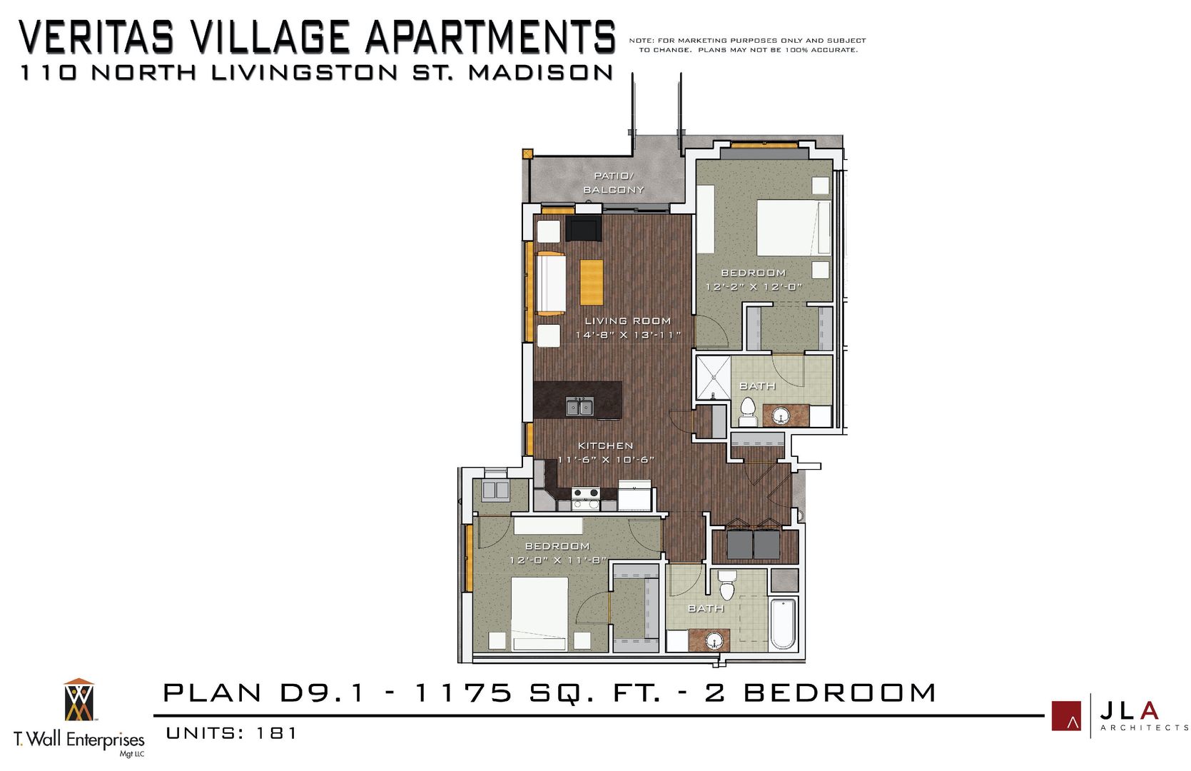 Madison Apartment: 110 N. Livingston St.