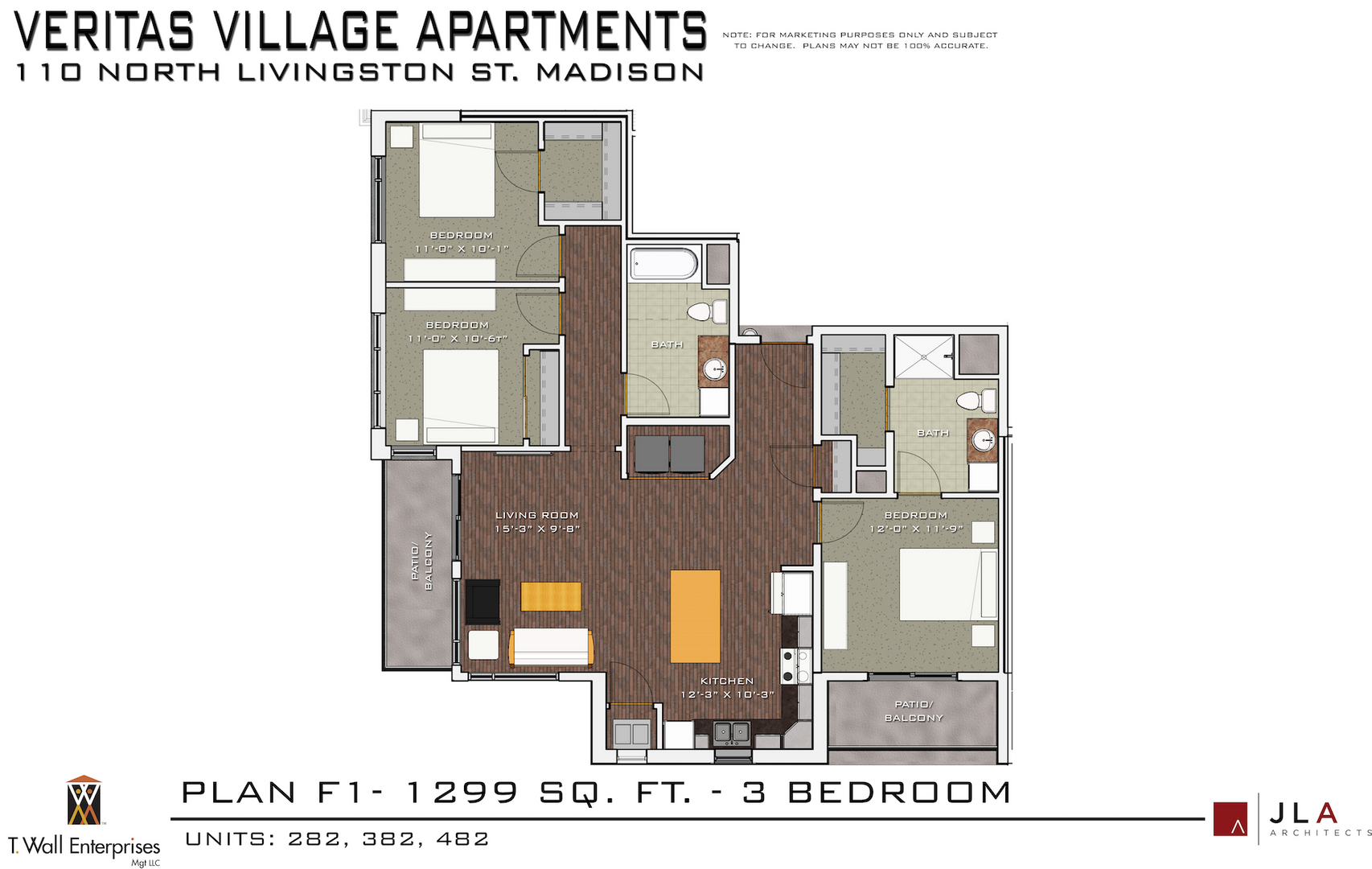 Madison Apartment: 110 N. Livingston St.