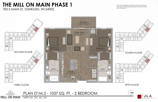 Stunning 2-Bedroom with a Private Balcony – photo 1