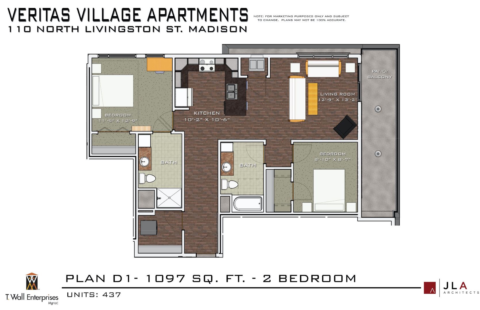Madison Apartment: 110 N. Livingston St.