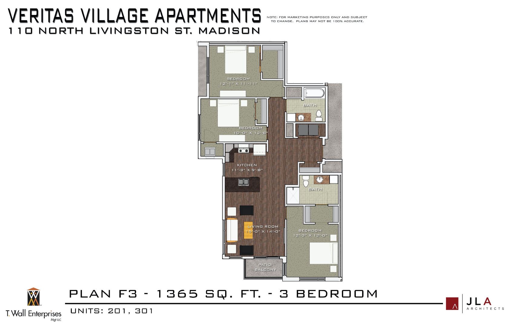 Madison Apartment: 110 N. Livingston St.