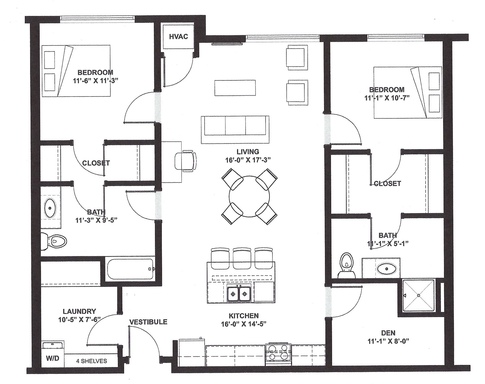 Stunning 2 Bedroom 2 Bath with Den & Large Laundry Room! – photo 1