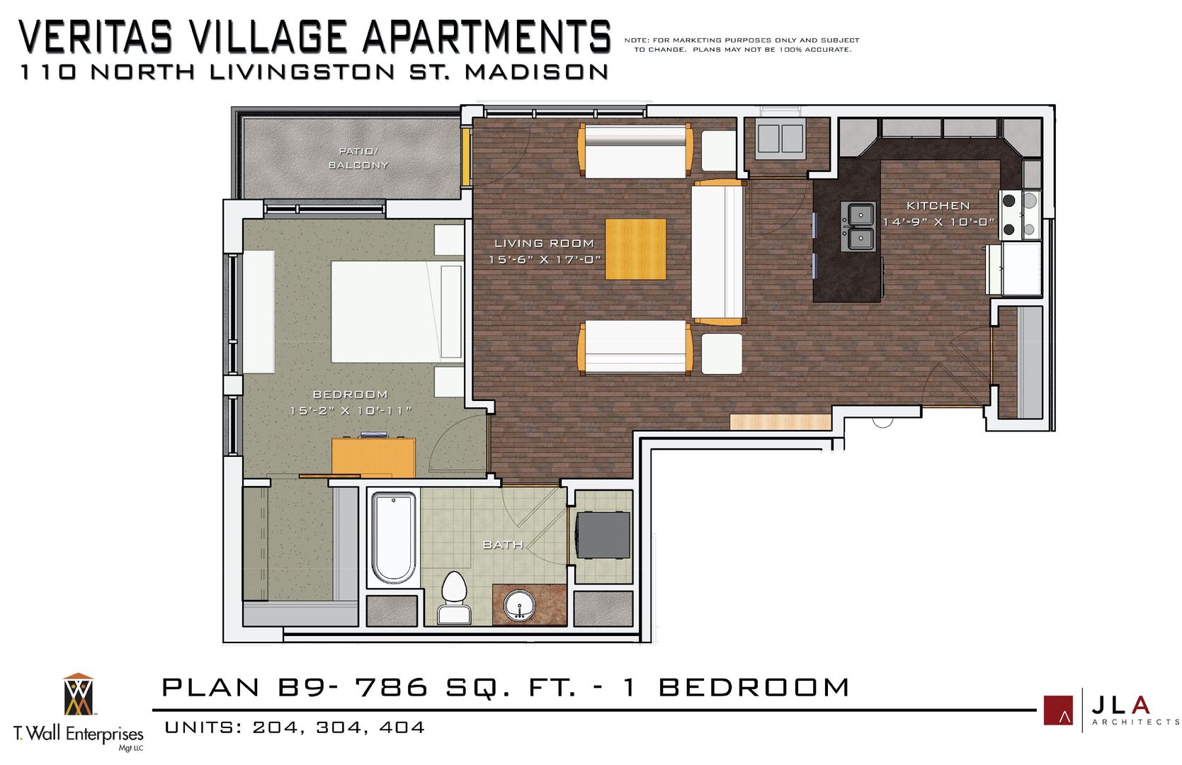 Madison Apartment: 110 N. Livingston St.