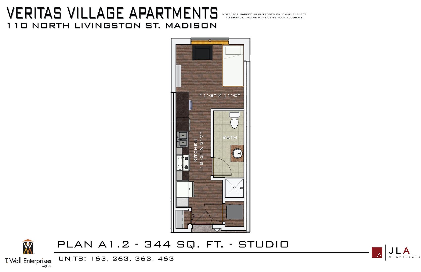 Madison Apartment: 110 N. Livingston St.