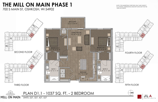 Stunning 2-Bedroom with a Private Balcony – photo 1
