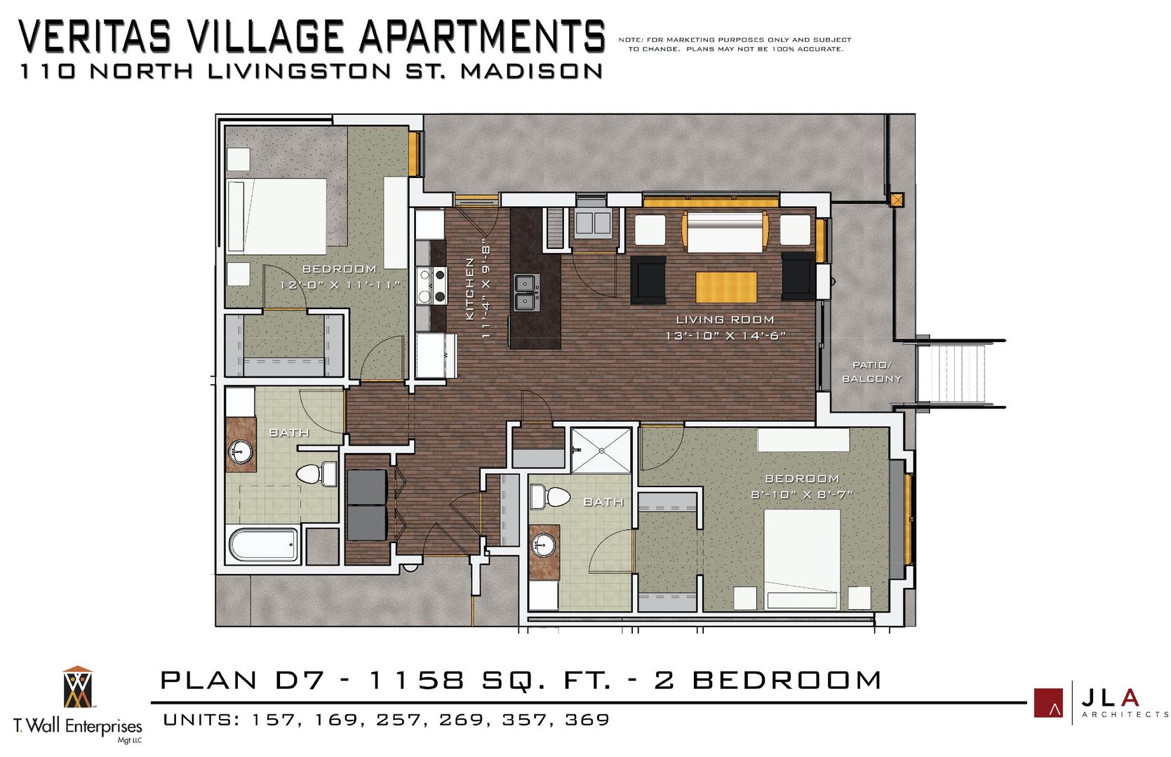 Madison Apartment: 110 N. Livingston St.