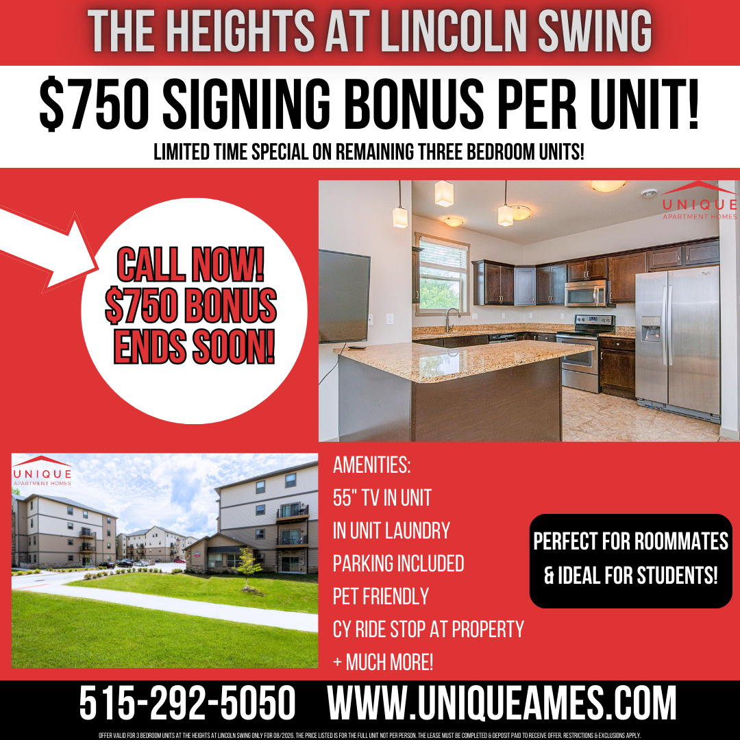 Ames Apartment: 4120 Lincoln Swing