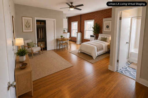 UST LISTED: Exposed Brick Studio w/ Refinished Hardwoods + Shared Sunlit Patio | K-Town – photo 1
