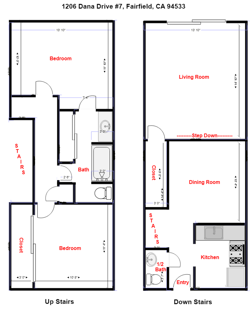Fairfield Apartment: 1200 Dana Drive - Unit 7