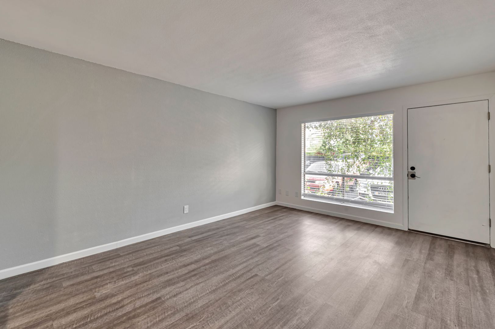 Unfurnished apartment interior at H2O Apartments.